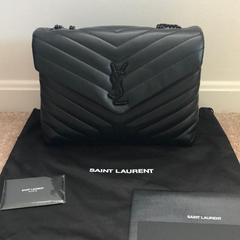 YSL LouLou medium black bag
